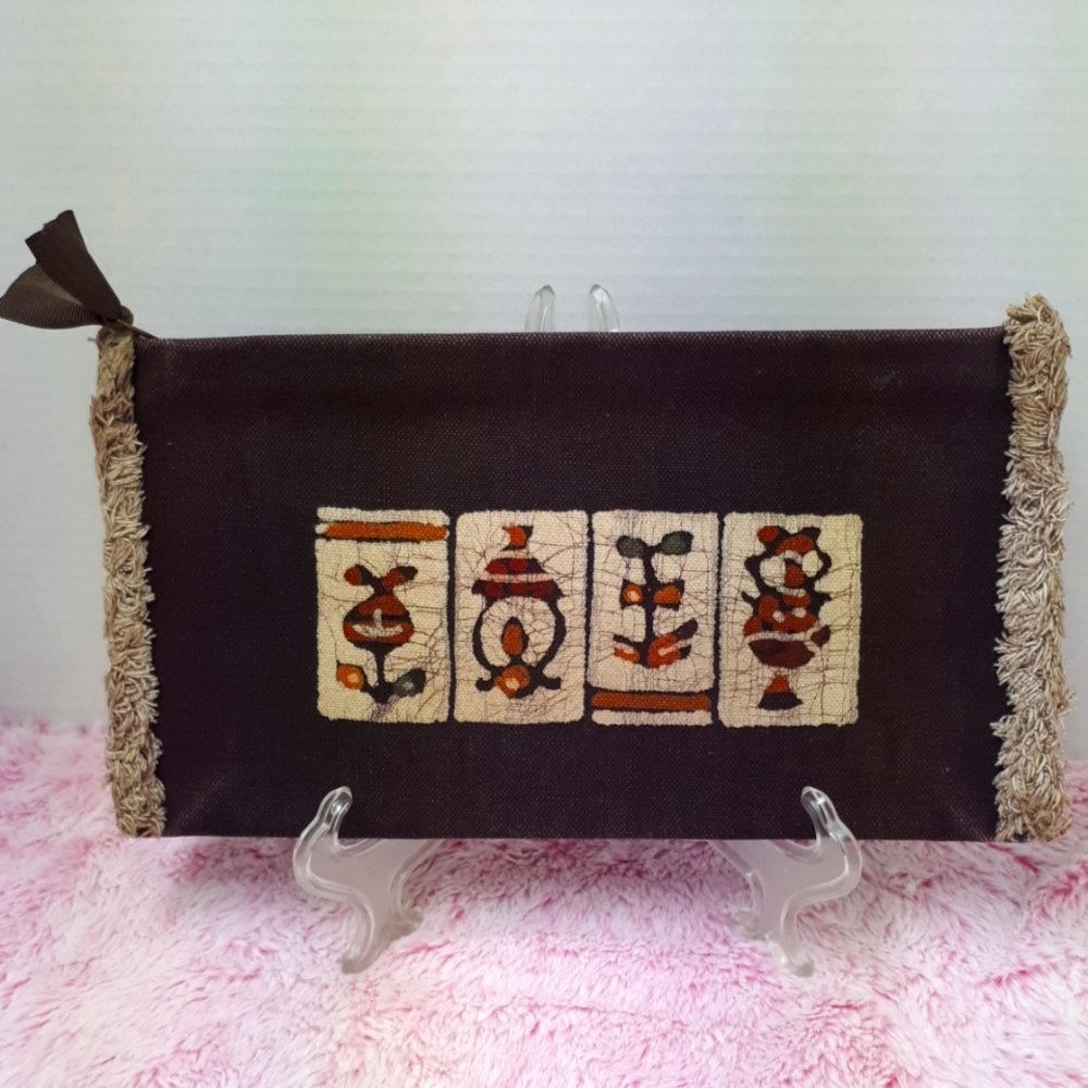Vintage Tapestry Style Painted Multi-purpose Canvas Pouch